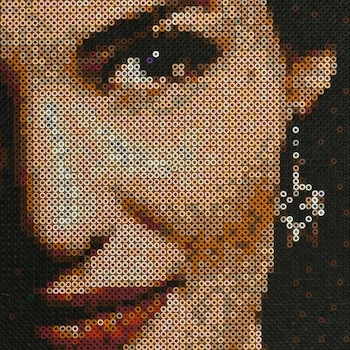 Example of a beaded picture made with PhotoPearls